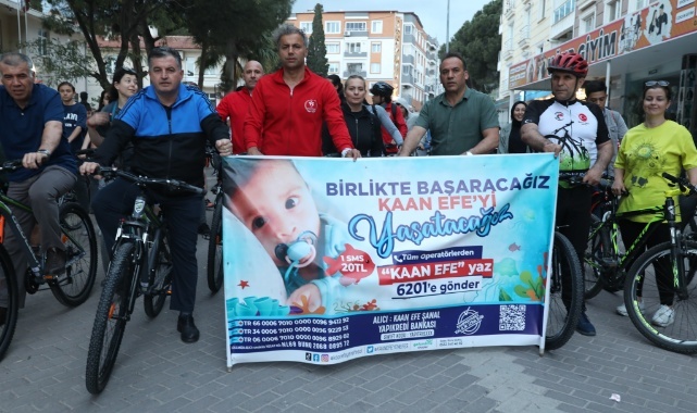 Kınık'ta SMA Hastası Kaan Efe Bebek İçin Pedallar Çevrildi