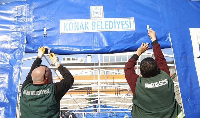 Konak Belediyesi Kahramanmaraş'ta 100 ailelik çadırkent kuruyor