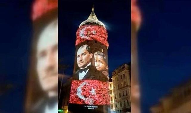 "Bir Hayalin İnşası" dijital enstalasyon sergisi Galata Kulesi'ne yansıtıldı!