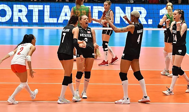 A Milli Kadın Voleybol Takımı, Azerbaycan'a set vermedi!