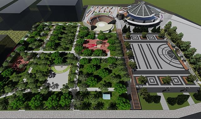 Uğur Mumcu Parkı hızla yenileniyor