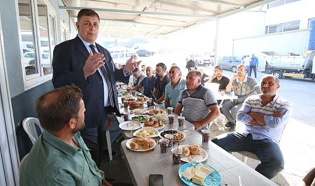 Başkan Tugay'dan sanayi esnafına ziyaret