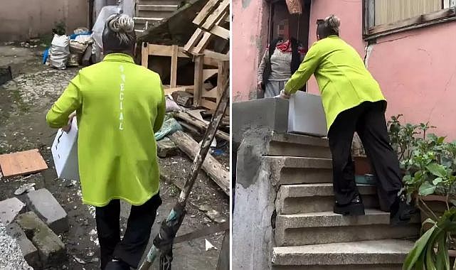 Göstere göstere yardım kolisi dağıtan ünlü isme tepki yağıyor
