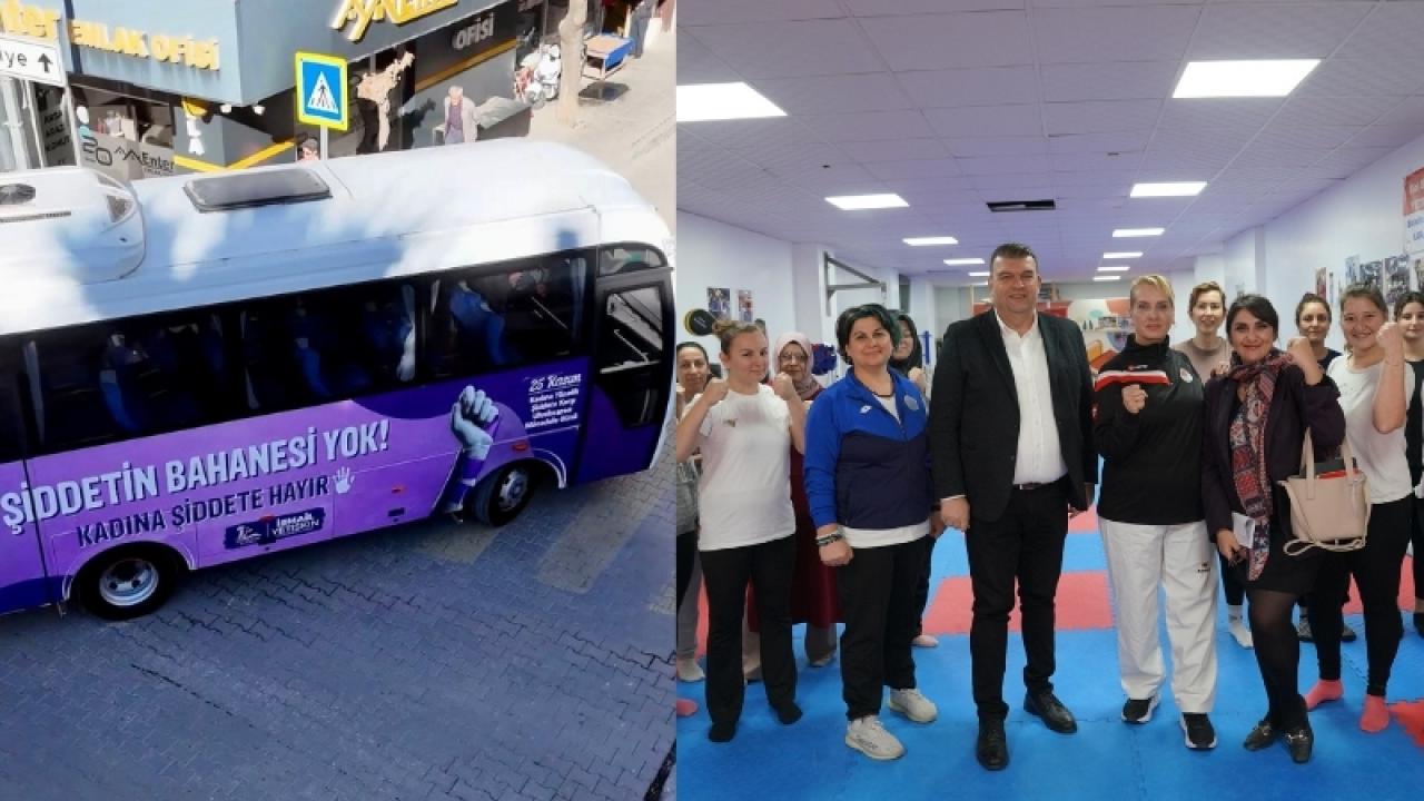 Seferihisahar'da kadına yönelik şiddete karşı direniş sokaklarda