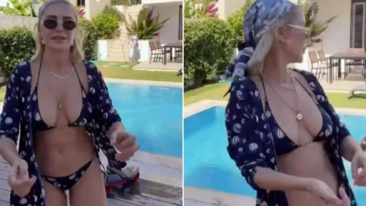 Ece Erken'in havuz keyfi kabusa döndü! Yaşadığı panik kamerada