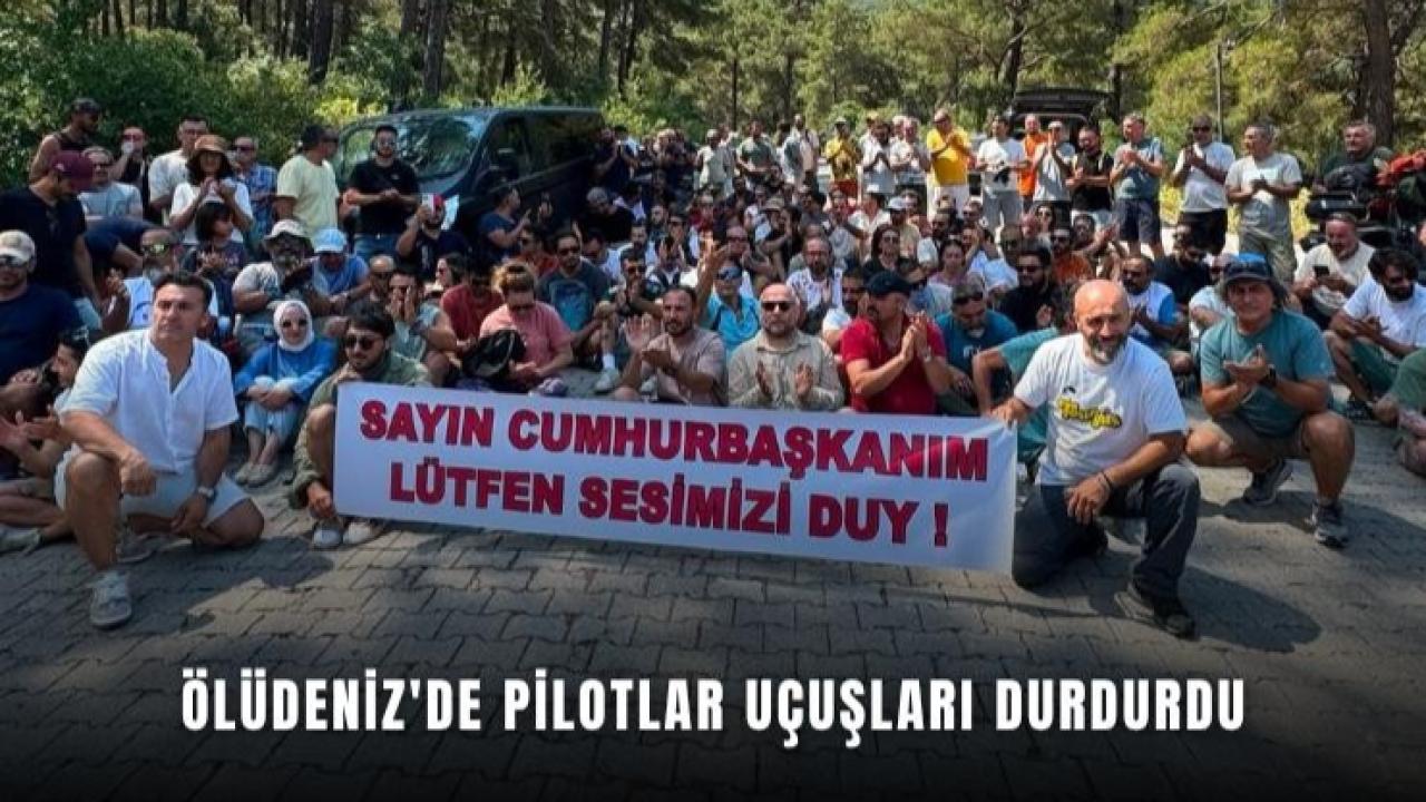 Ölüdeniz’de Yamaç Paraşütü Uçuşlarına Ara Verildi