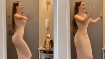 Rus Gelinden Karadenizli Eşine Sürpriz Karşılama! Dansı Gündem Oldu